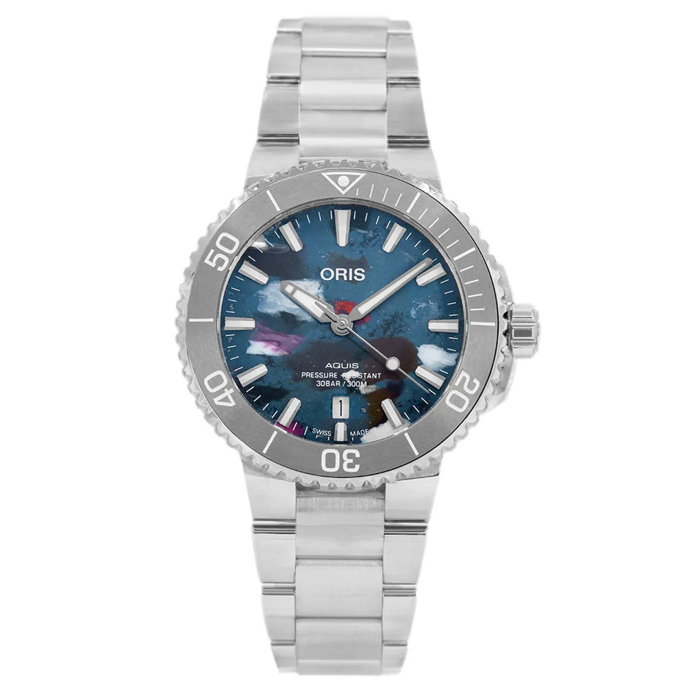 Oris Uomo 01 733 7766 4150-Set Aquis Date Upcycle Automatico - Image 3